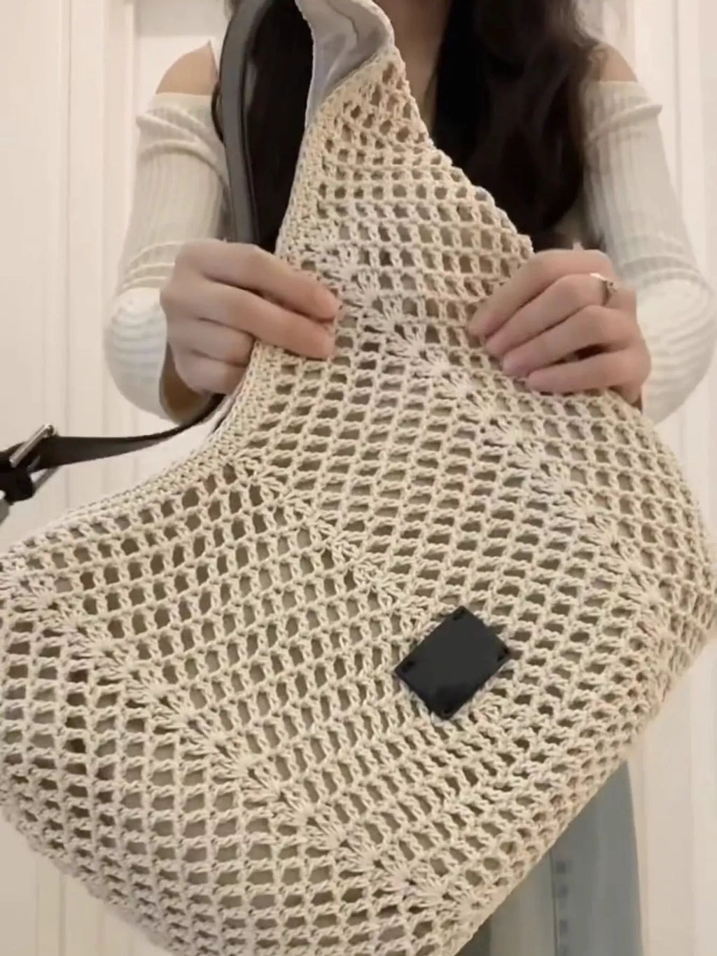 Adjustable Strap Crochet Bag