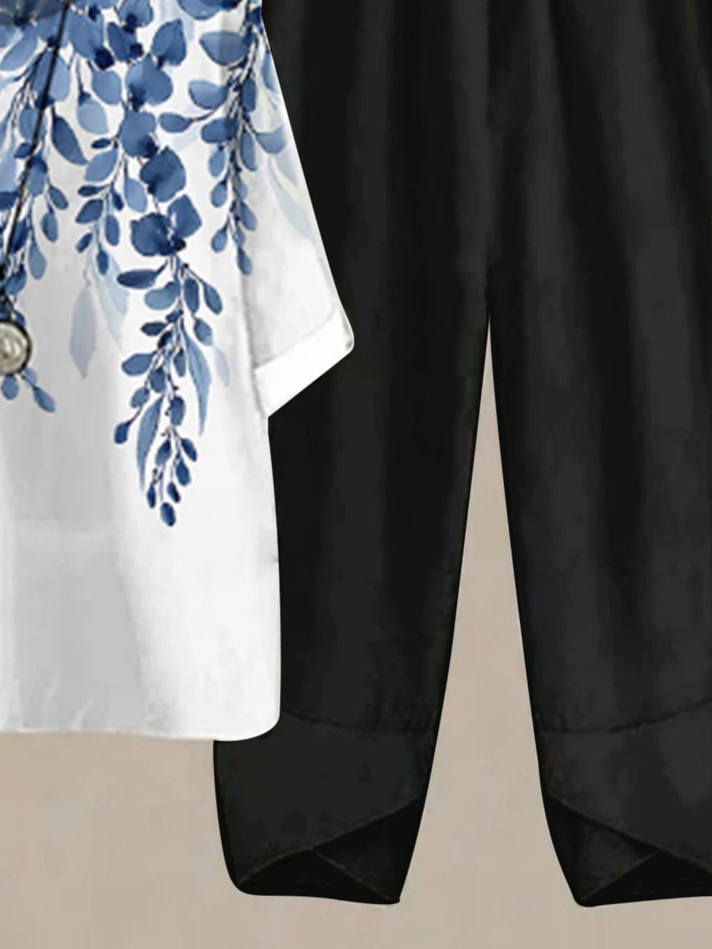 Printed Half Sleeve Top and Pants Set