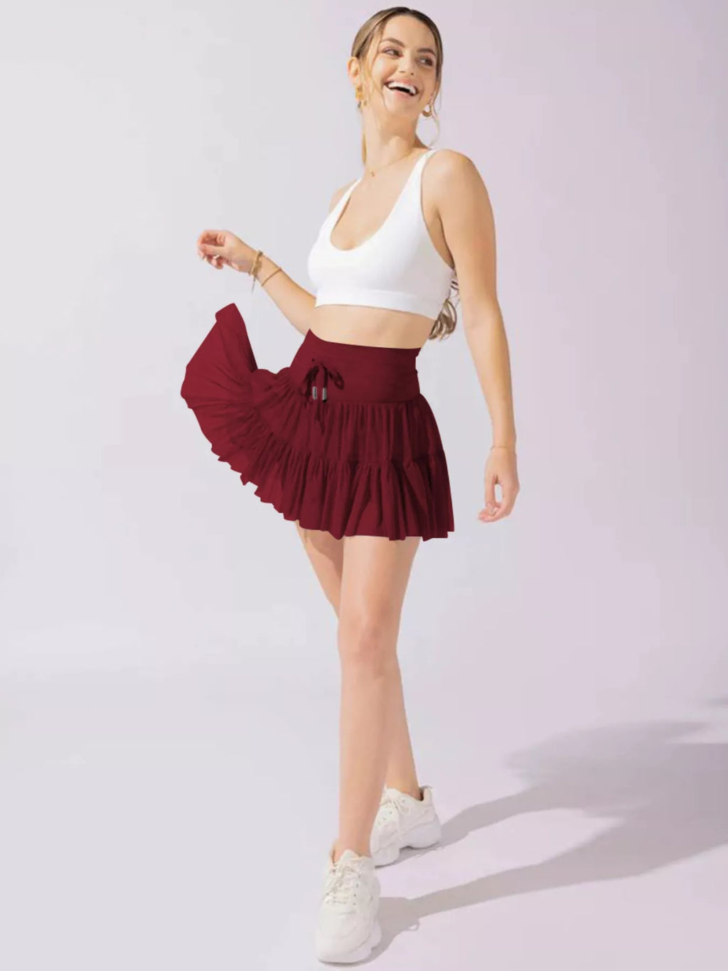 High Waist Skort with Pockets