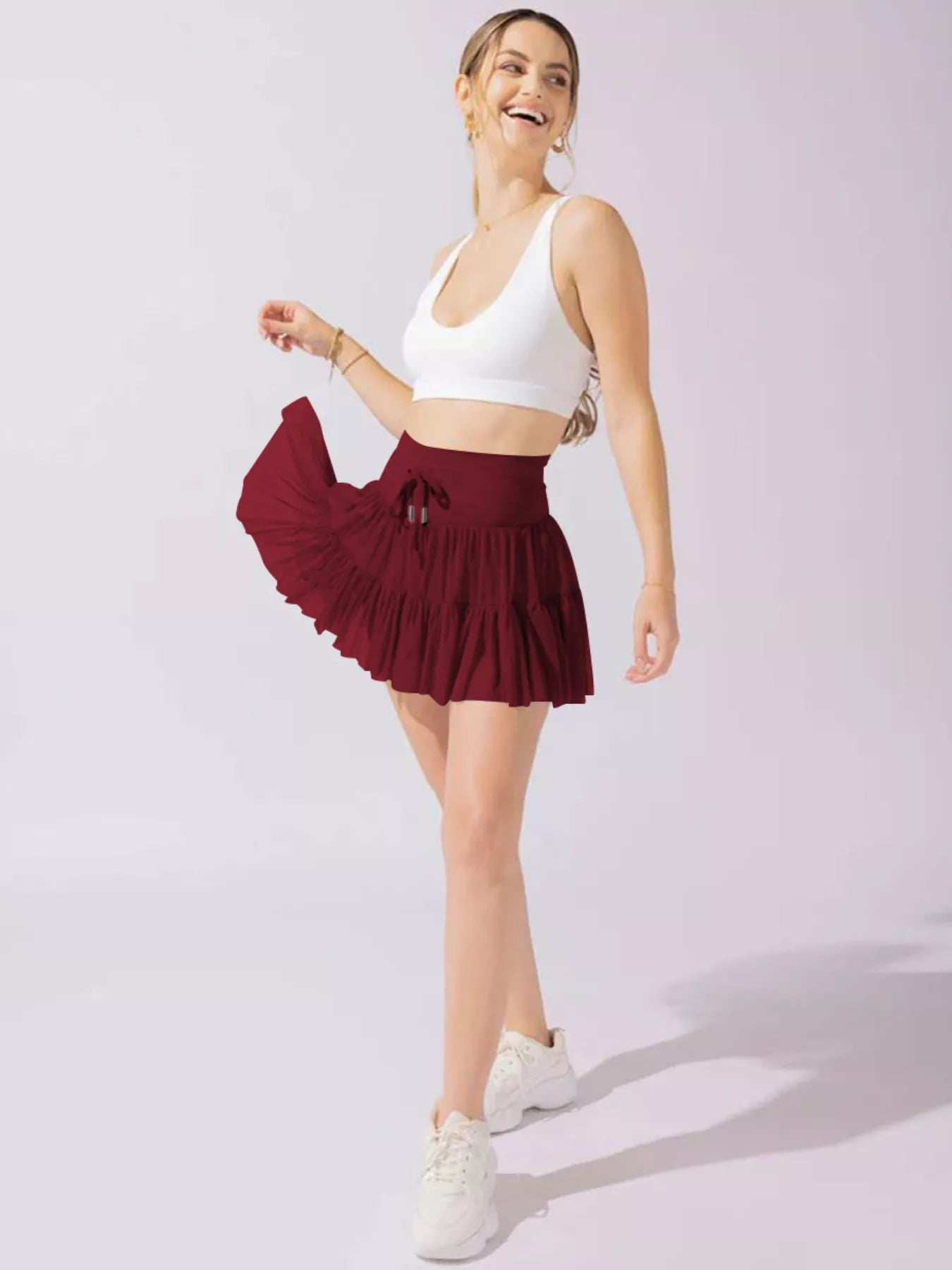 High Waist Skort with Pockets