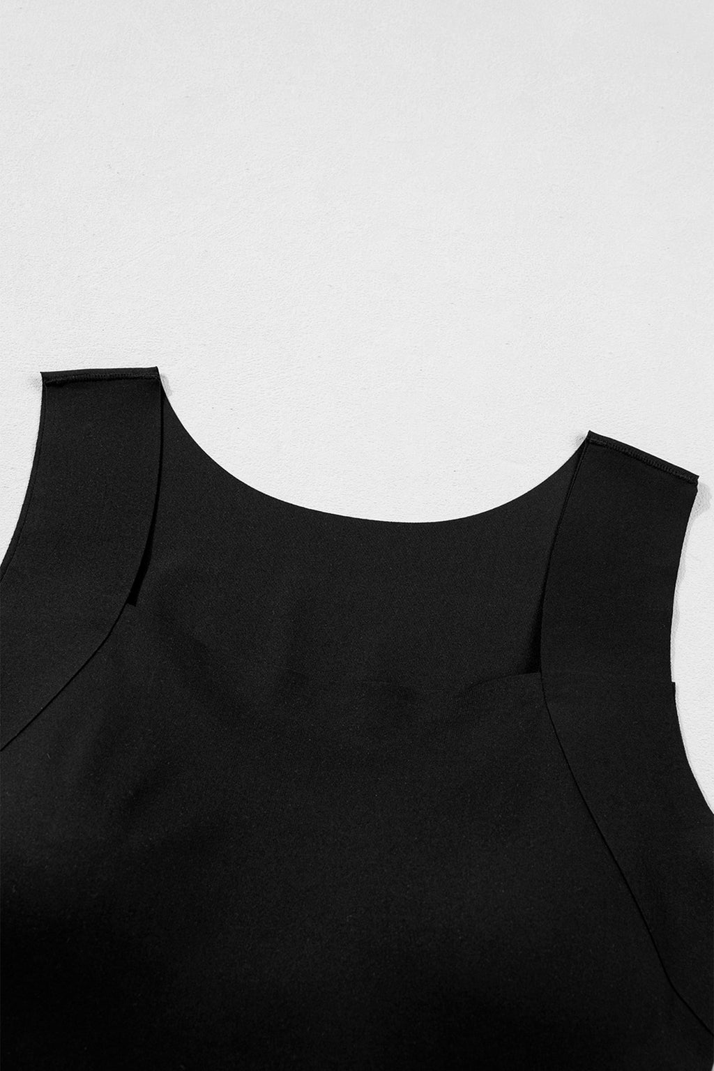 Solid Wide Strap Athleisure Tank Top