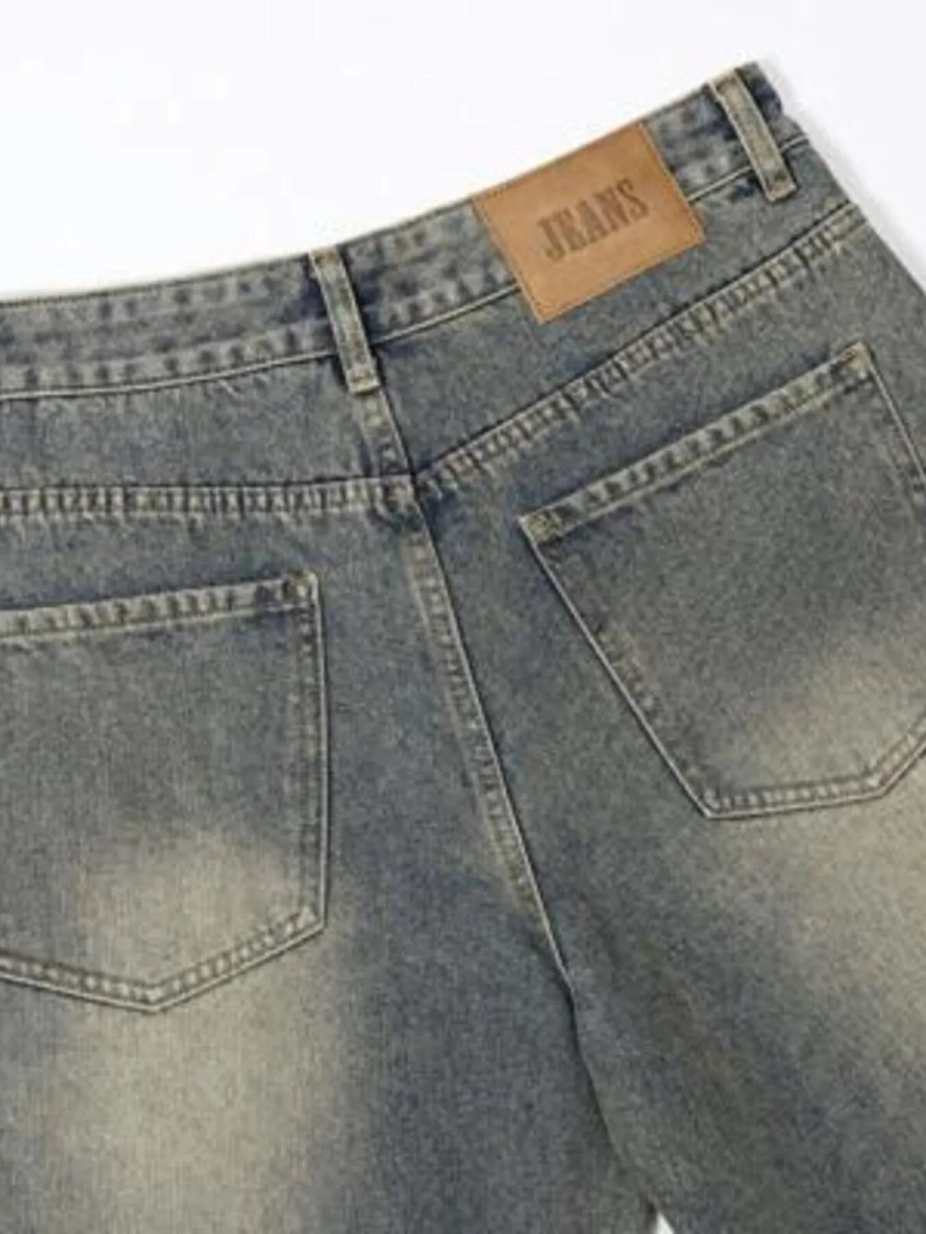 Men's Vintage Wash Straight Leg Jeans