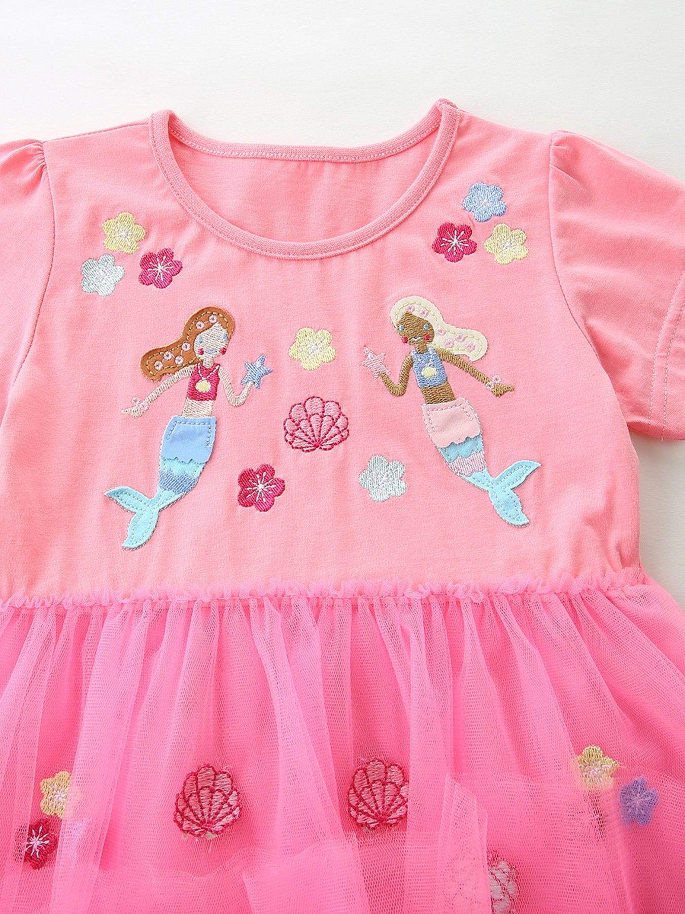 Children's Embroidered Tulle Dress