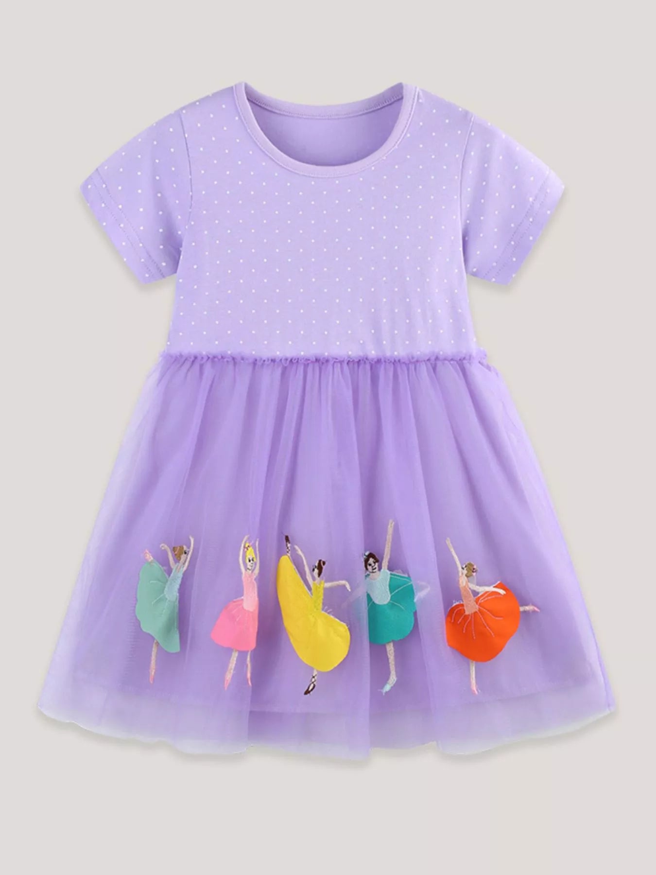 Children's Ballet Dancer Embroidered Tulle Dress