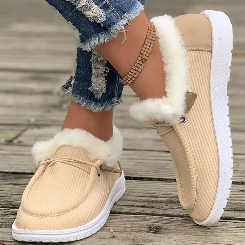 Cozy Plush-Lined Flats Slip-Ons