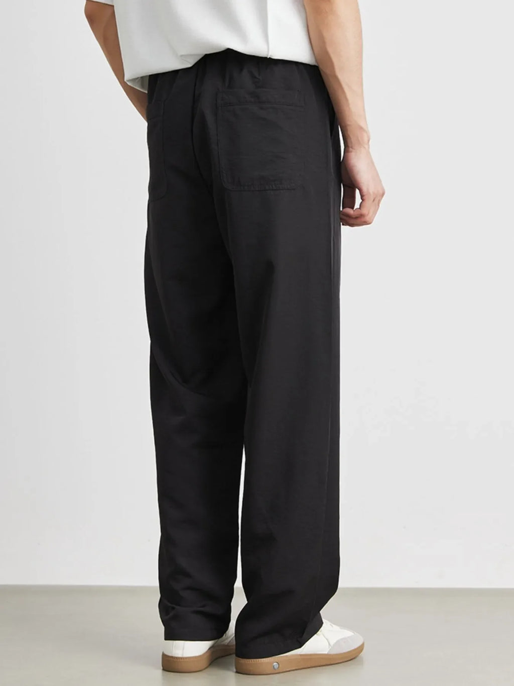 Men's Casual Drawstring Wide Leg Pants