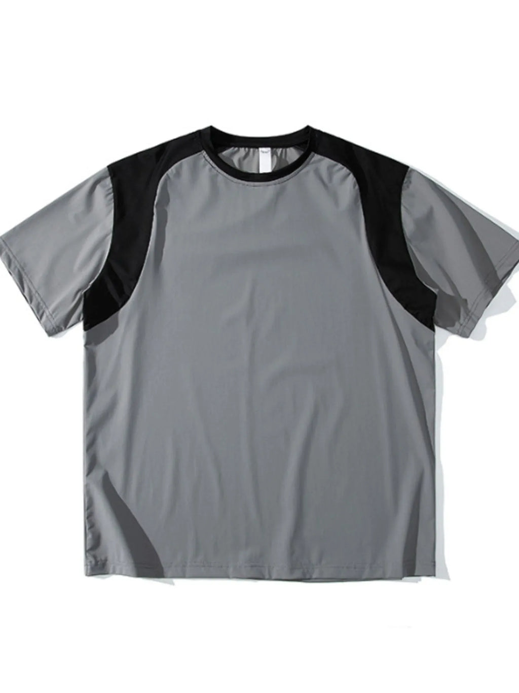 Men's Contrast Round Neck Short Sleeve T-Shirt