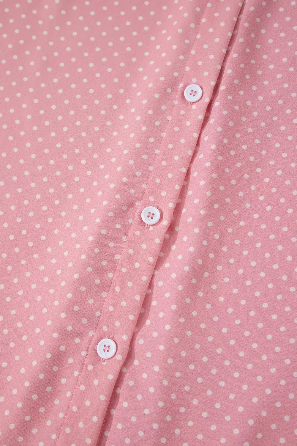 Casual Polka Dot Print Button Down Shirt