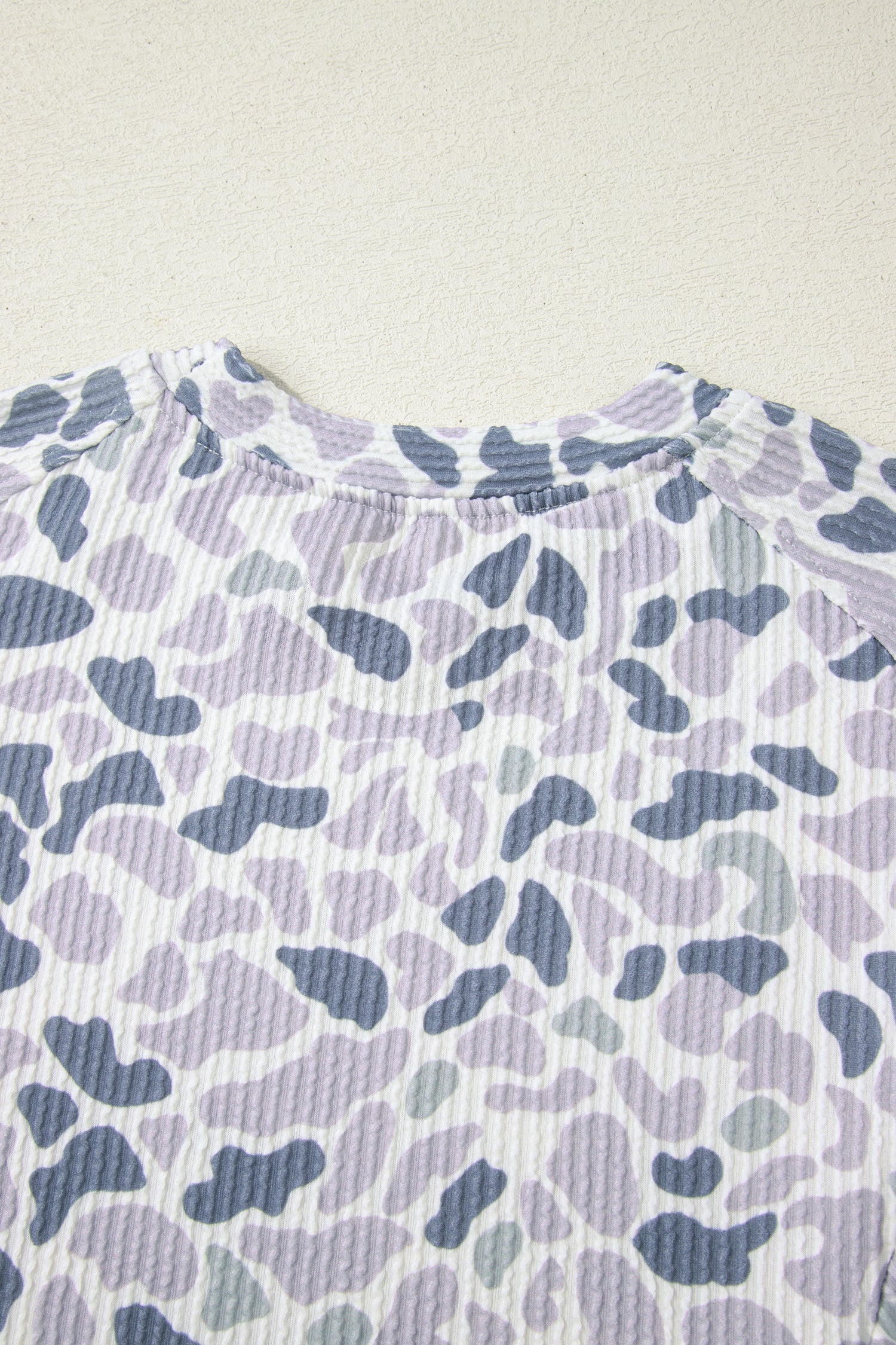 Camo Corded Knit Tee & Drawstring Pants Set