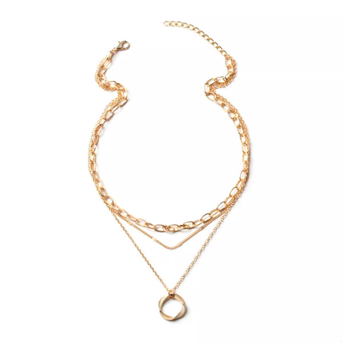 Three Layered Pendant Necklace