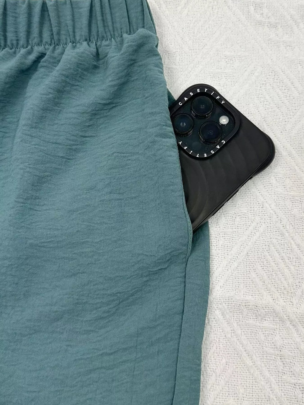 Button-Down Vest & Wide Leg Pants Set