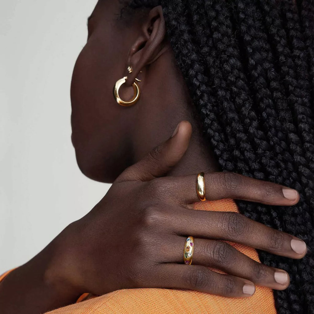 18K Gold-Plated Colorful Zircon Ring