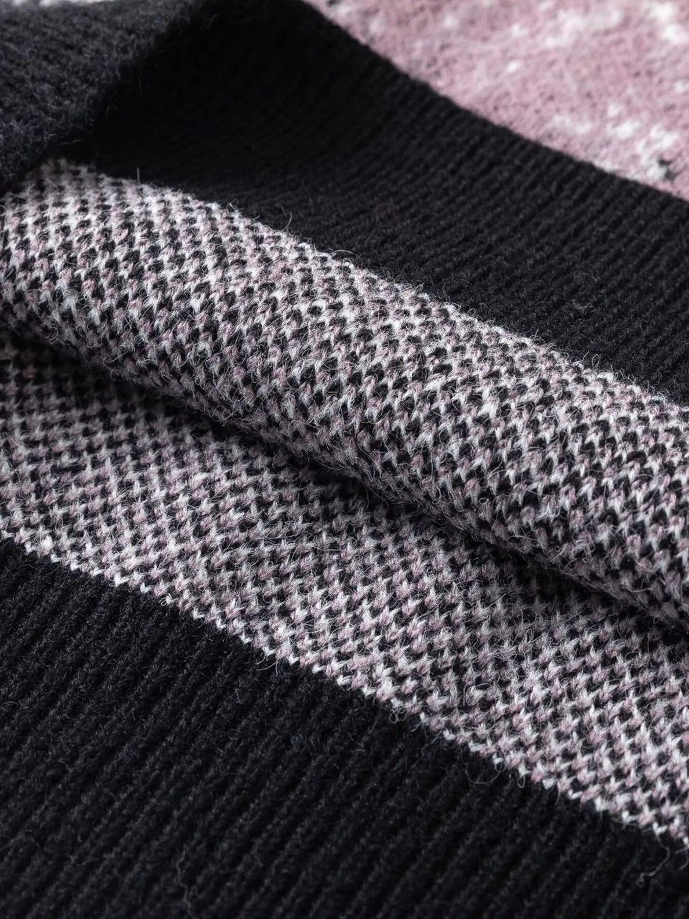 Men's Gradient Text Print Round Neck Sweater