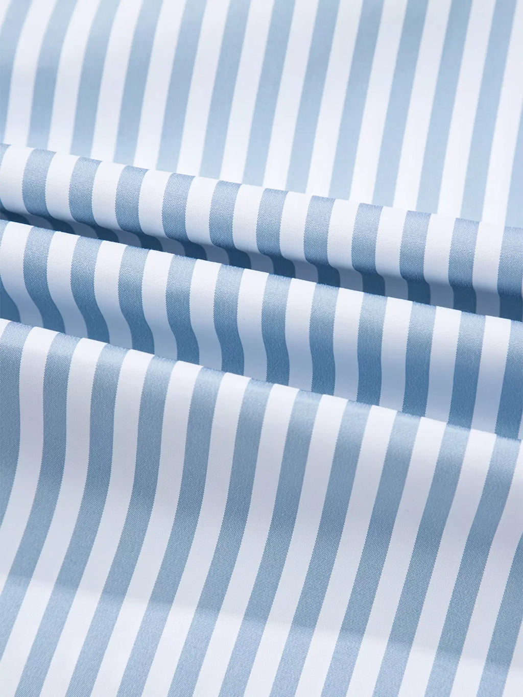 Stripe Shirred Detail Half Placket Collared Long Sleeve Shirt
