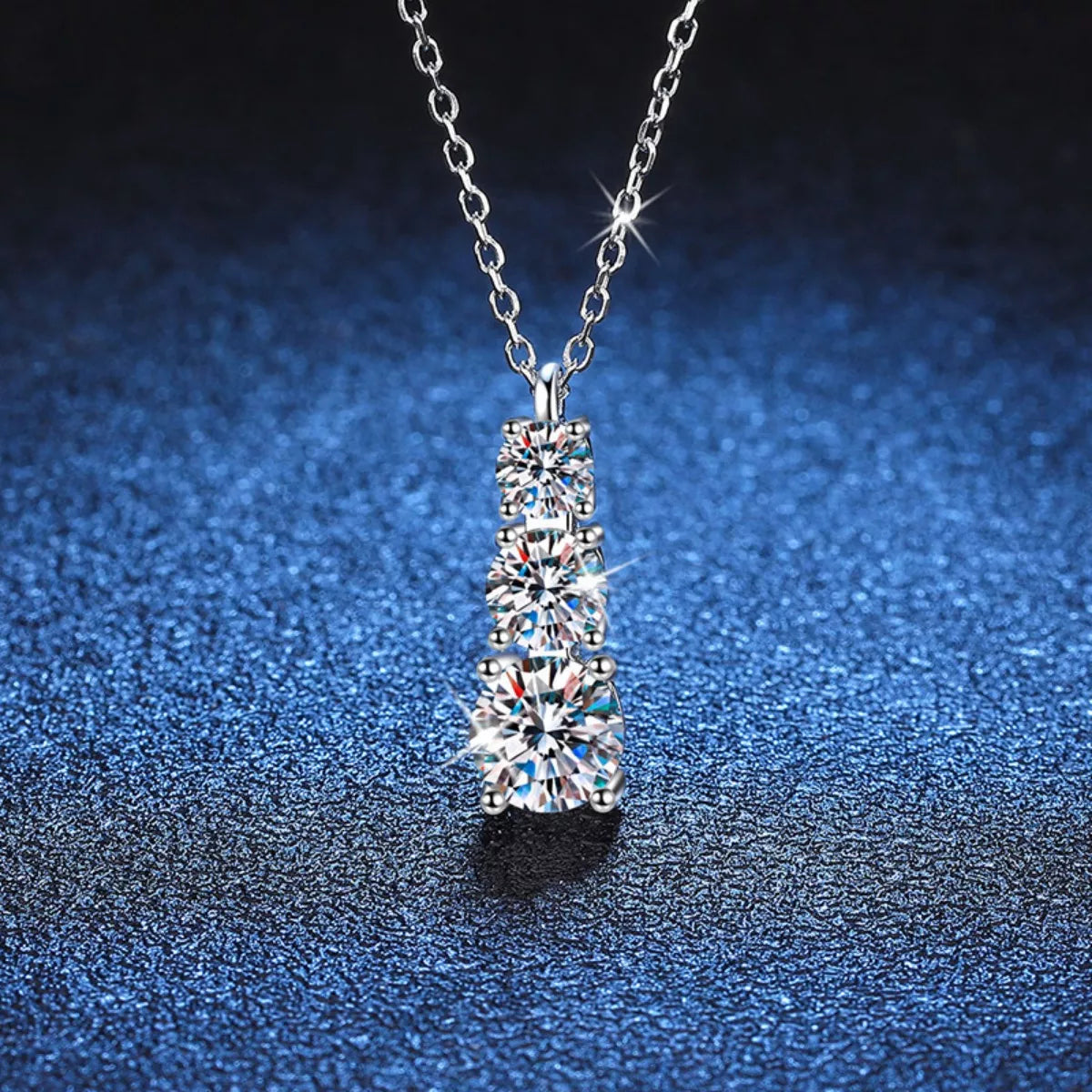 1.8 Carat Moissanite 925 Sterling Silver Pendant Necklace
