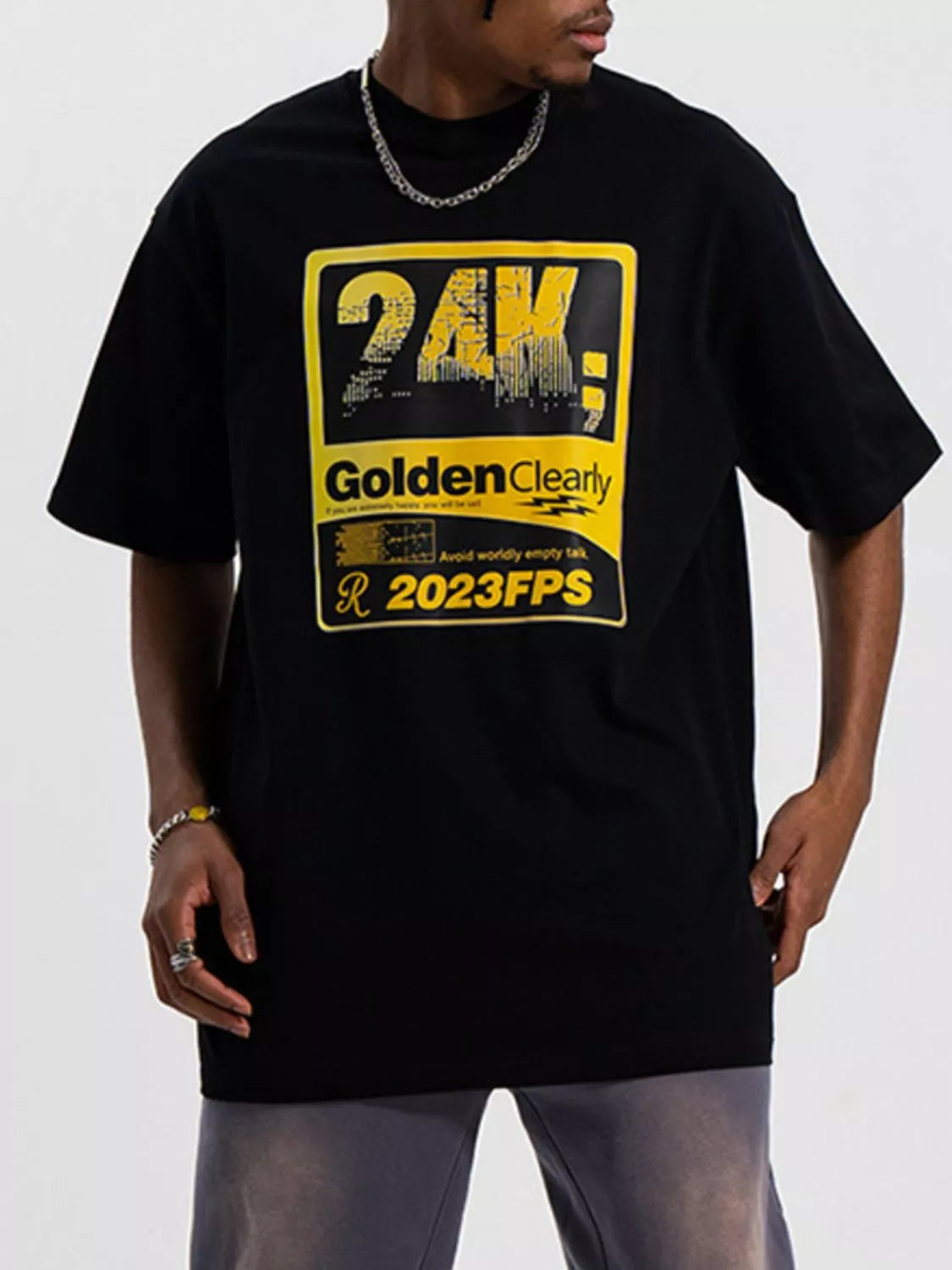 Men's Graphic Round Neck Short Sleeve T-Shirt