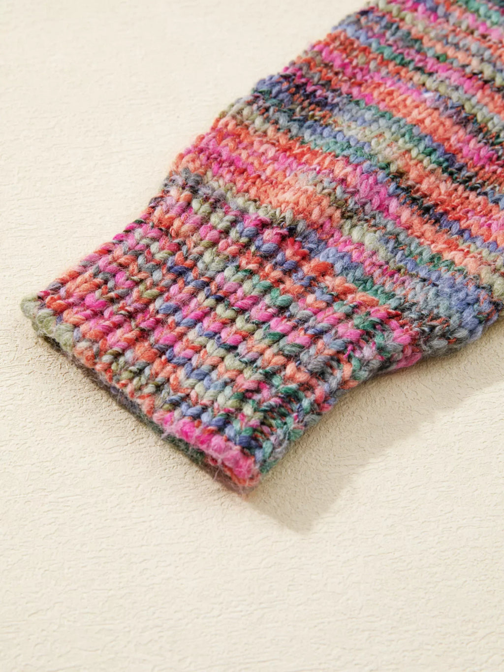 Space Dye Yarn Crew Neck Sweater