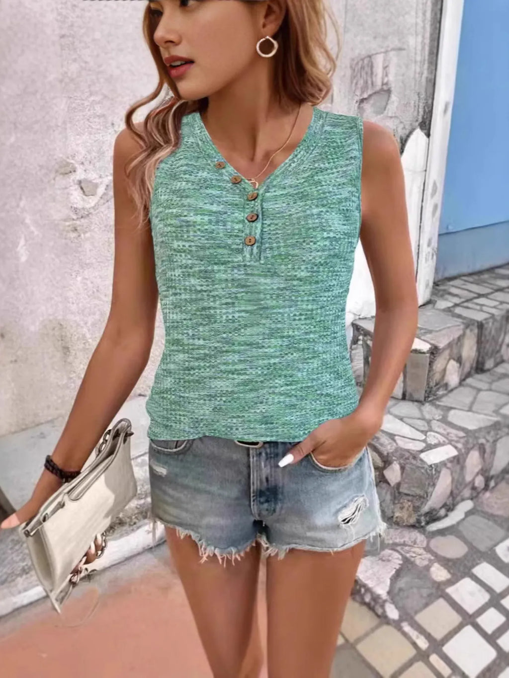 Full Size V-Neck Tank Plus Size