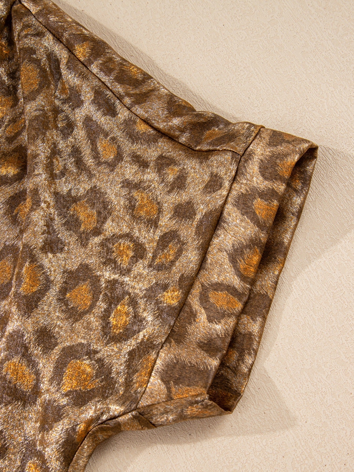 Leopard Print Button-Down Shirt