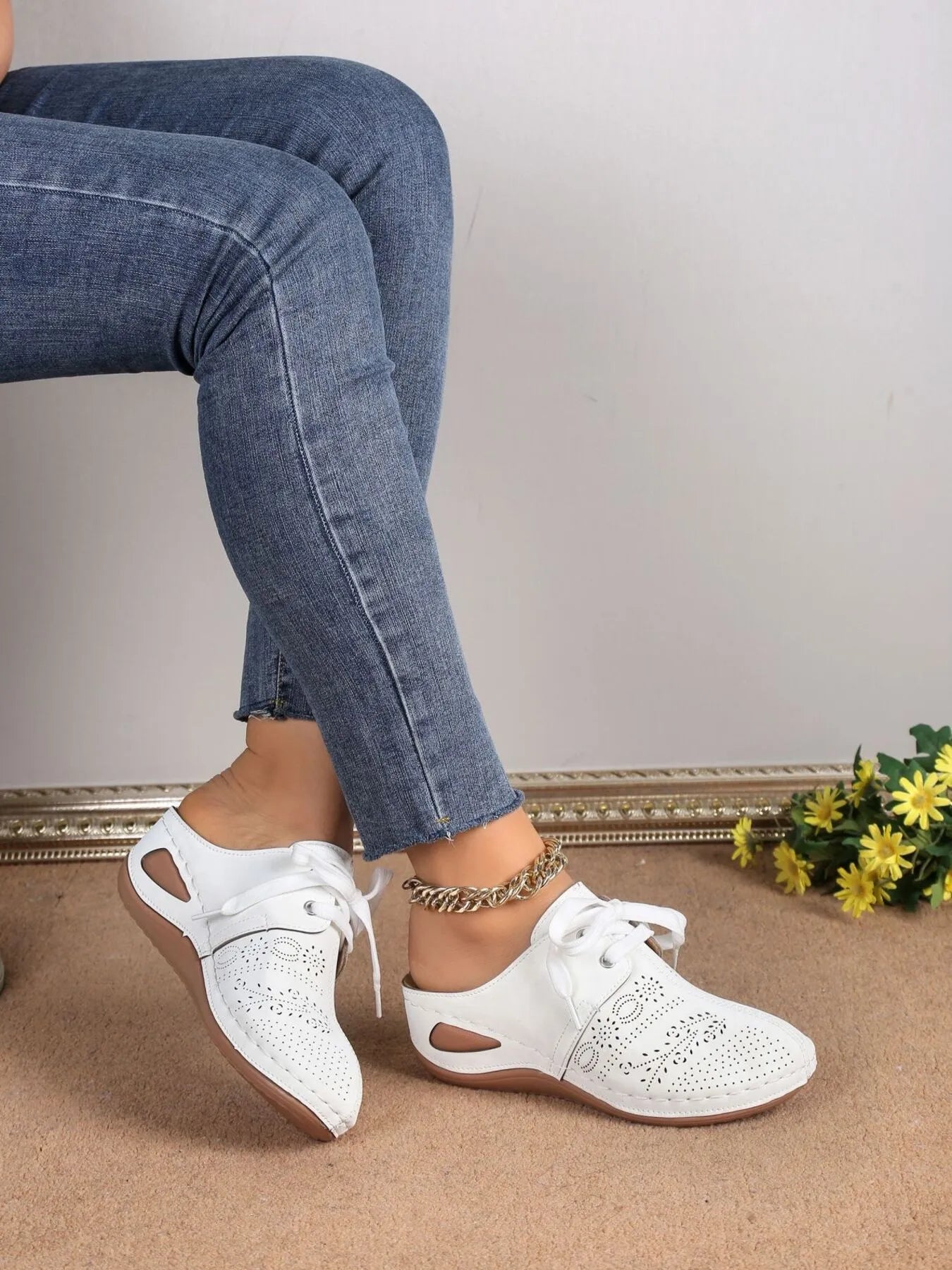 Breathable Lace-Up Slip-Ons