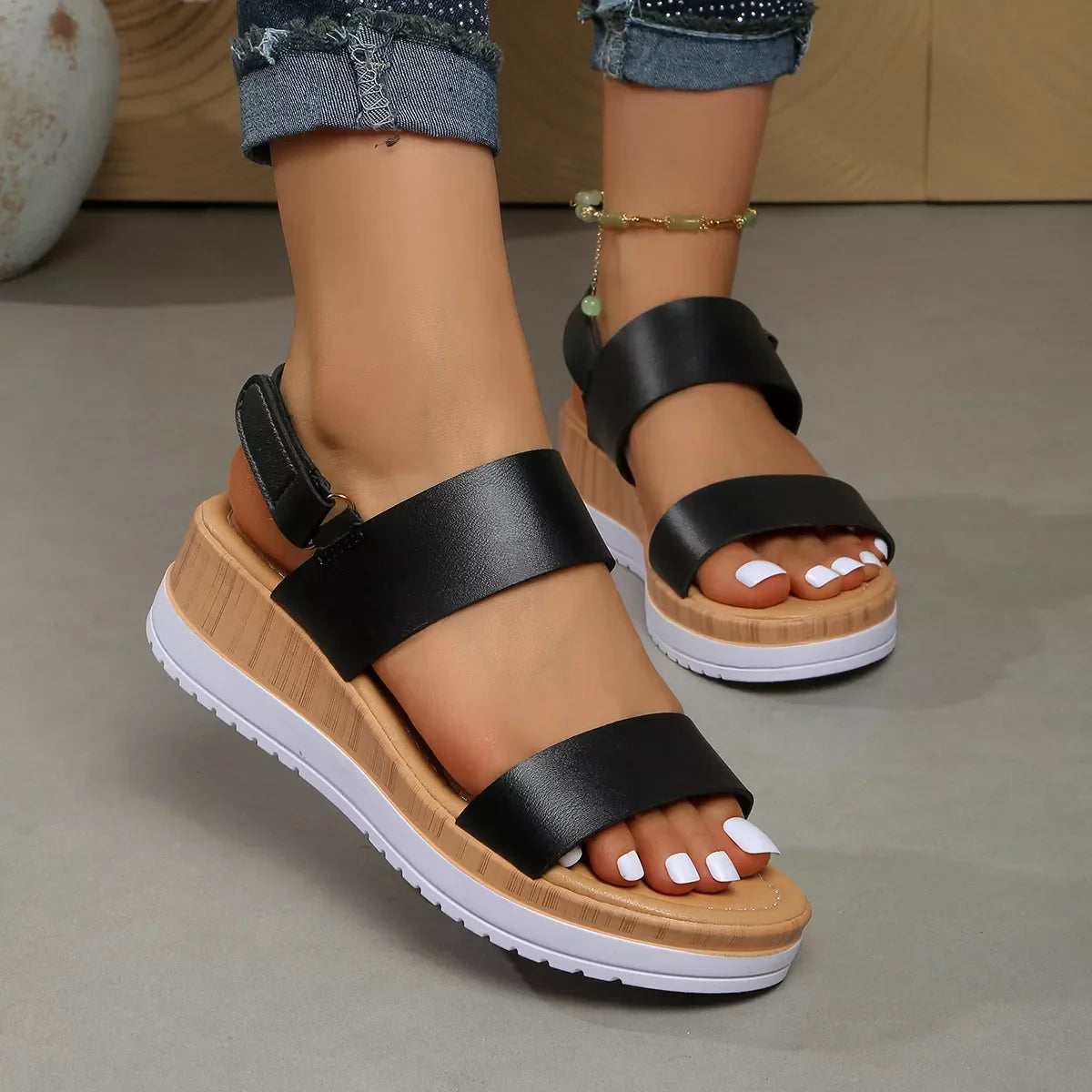 Open Toe Wedge Sandals