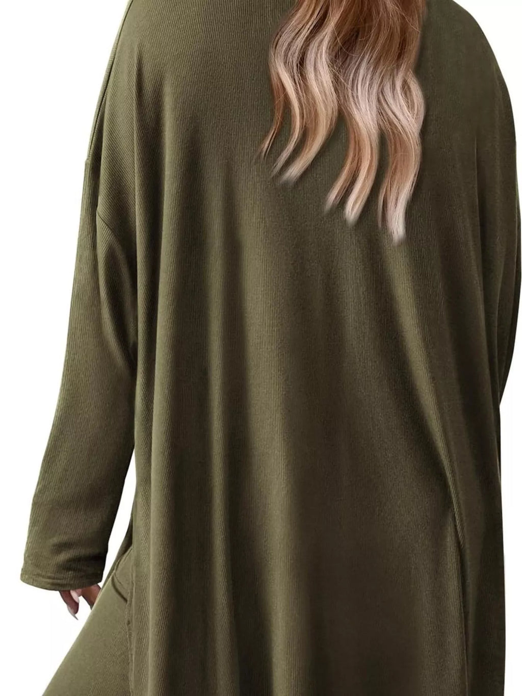 Casual Loose Long Sleeve Top and Wide Leg Pants Set