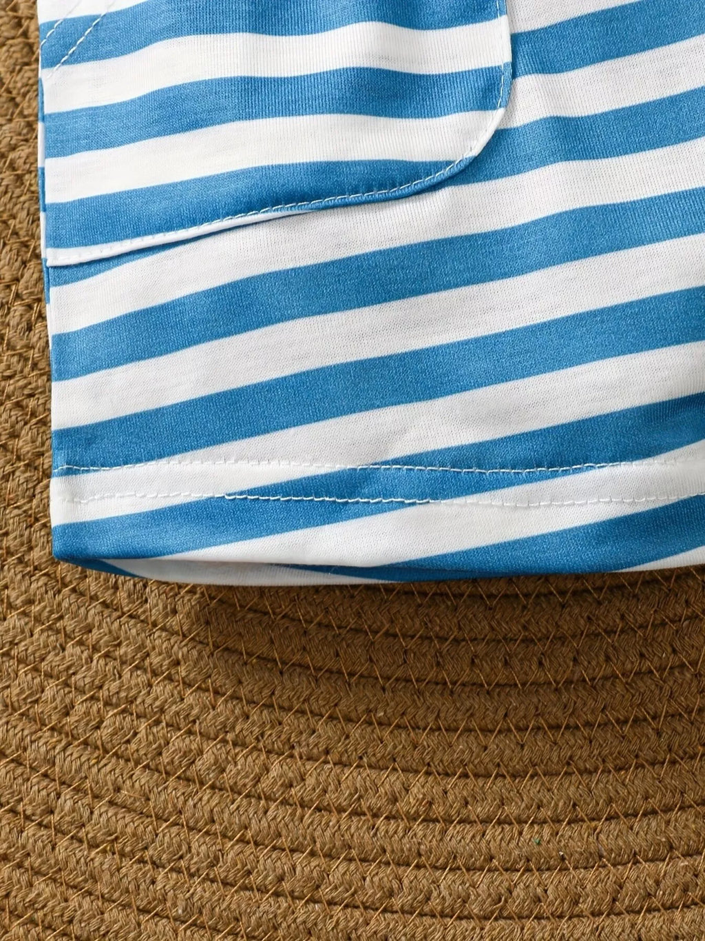 Children's Dinosaur Print Tee & Striped Shorts Set