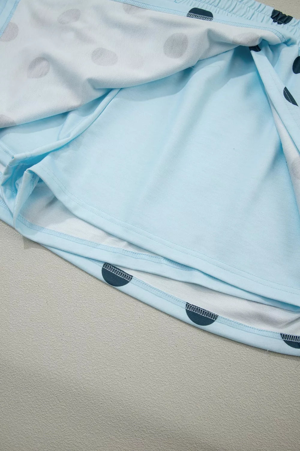Polka Dot Sleeveless Top and Skort Casual Two-Piece Set