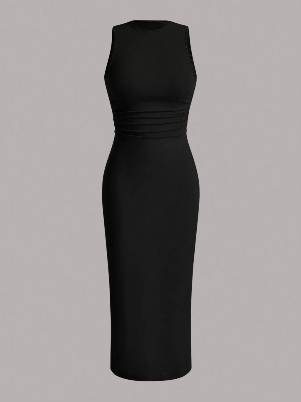 Sleeveless Round Neck Midi Dress