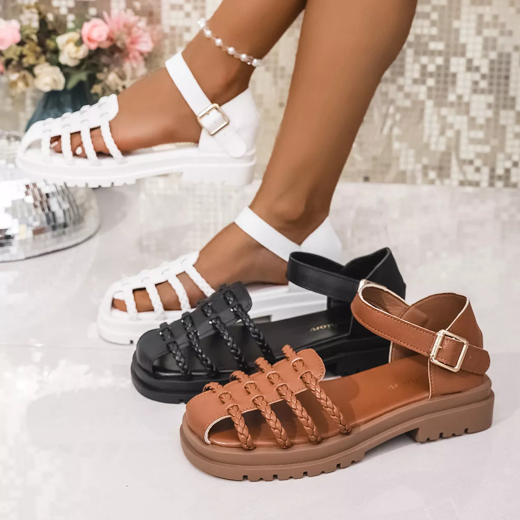 Round Toe Platform Sandals