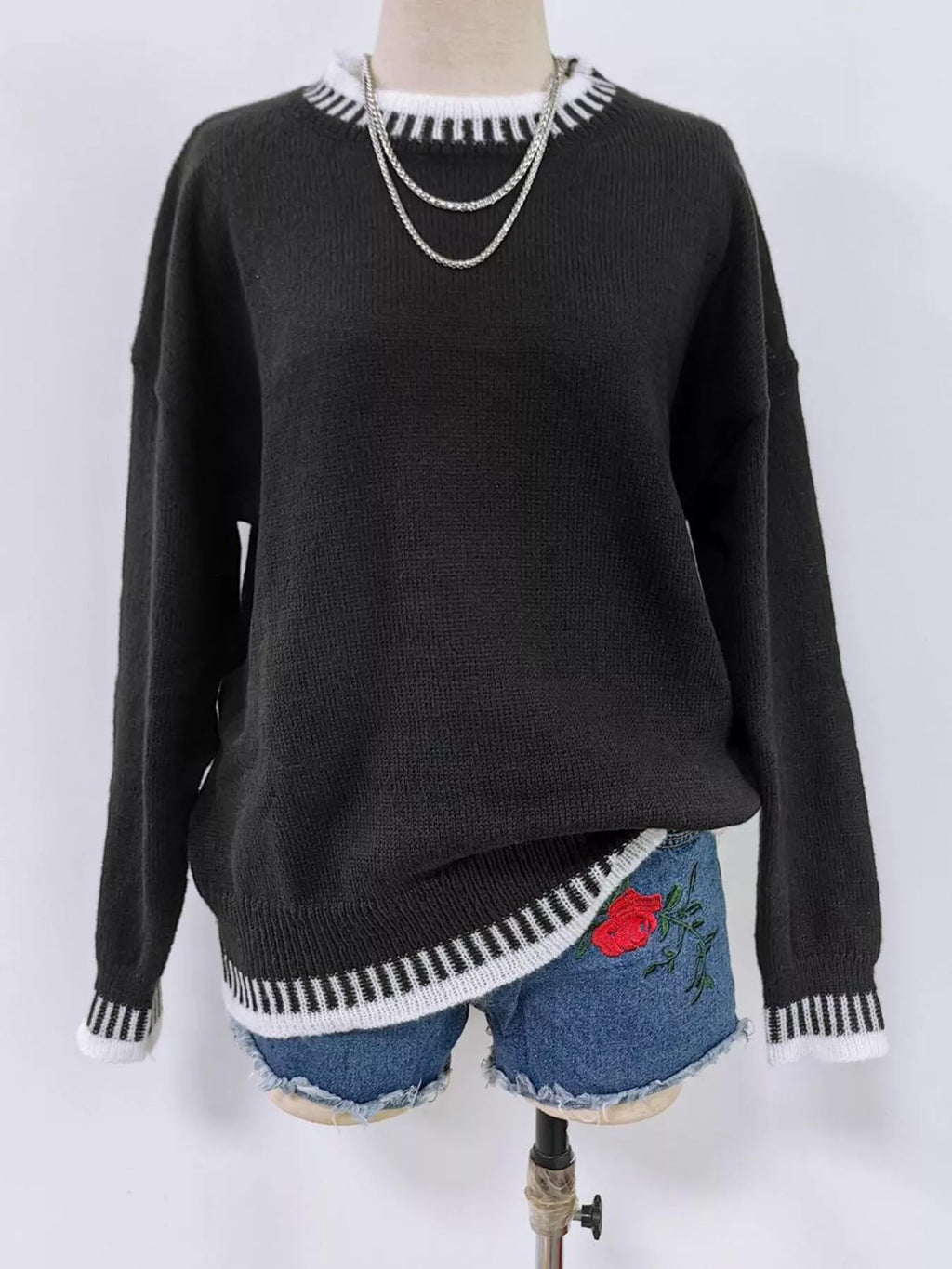 Relaxed Fit Long Sleeve Sweater