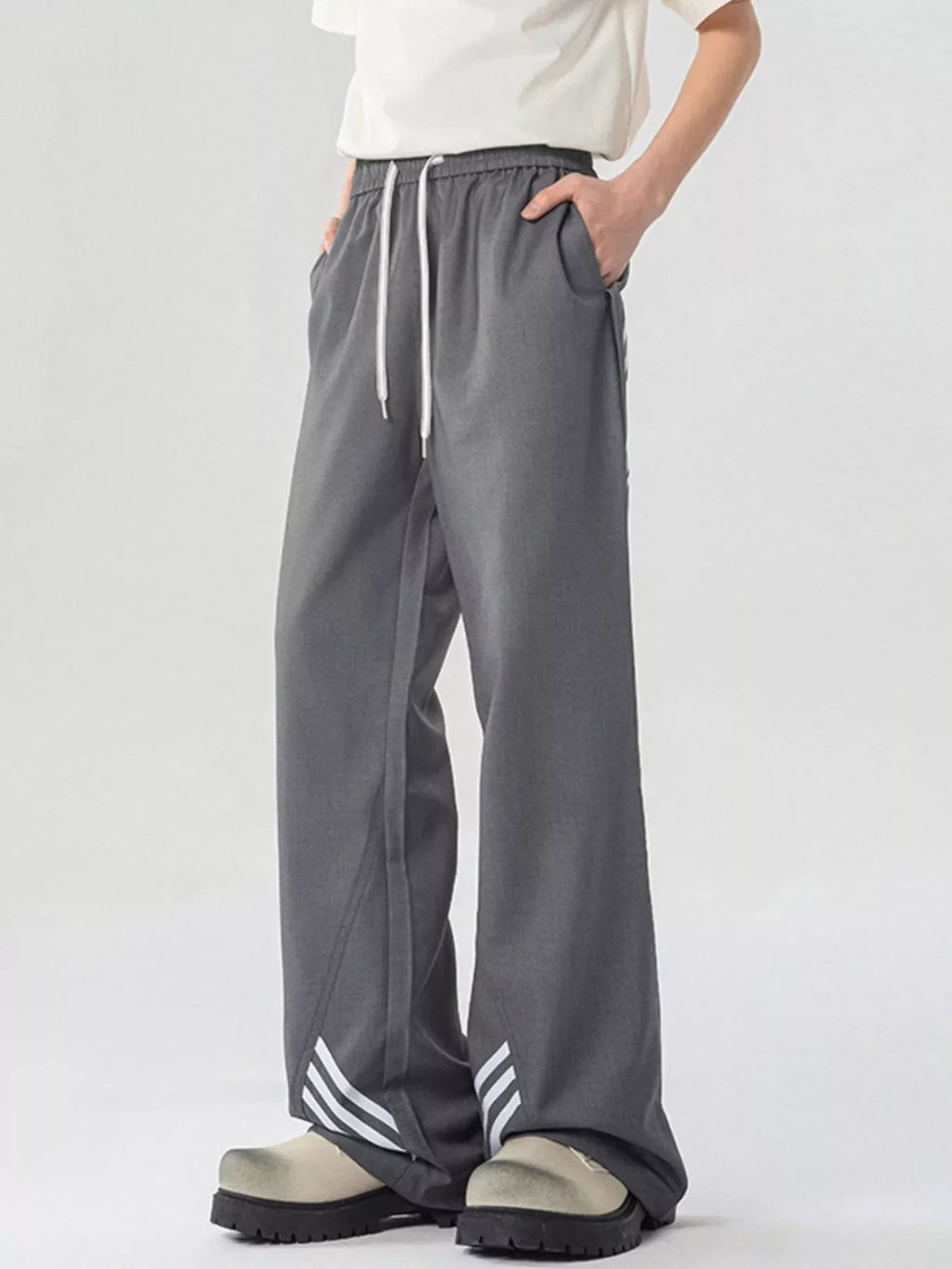 Men's Full Size Wide Leg Pants Plus Size