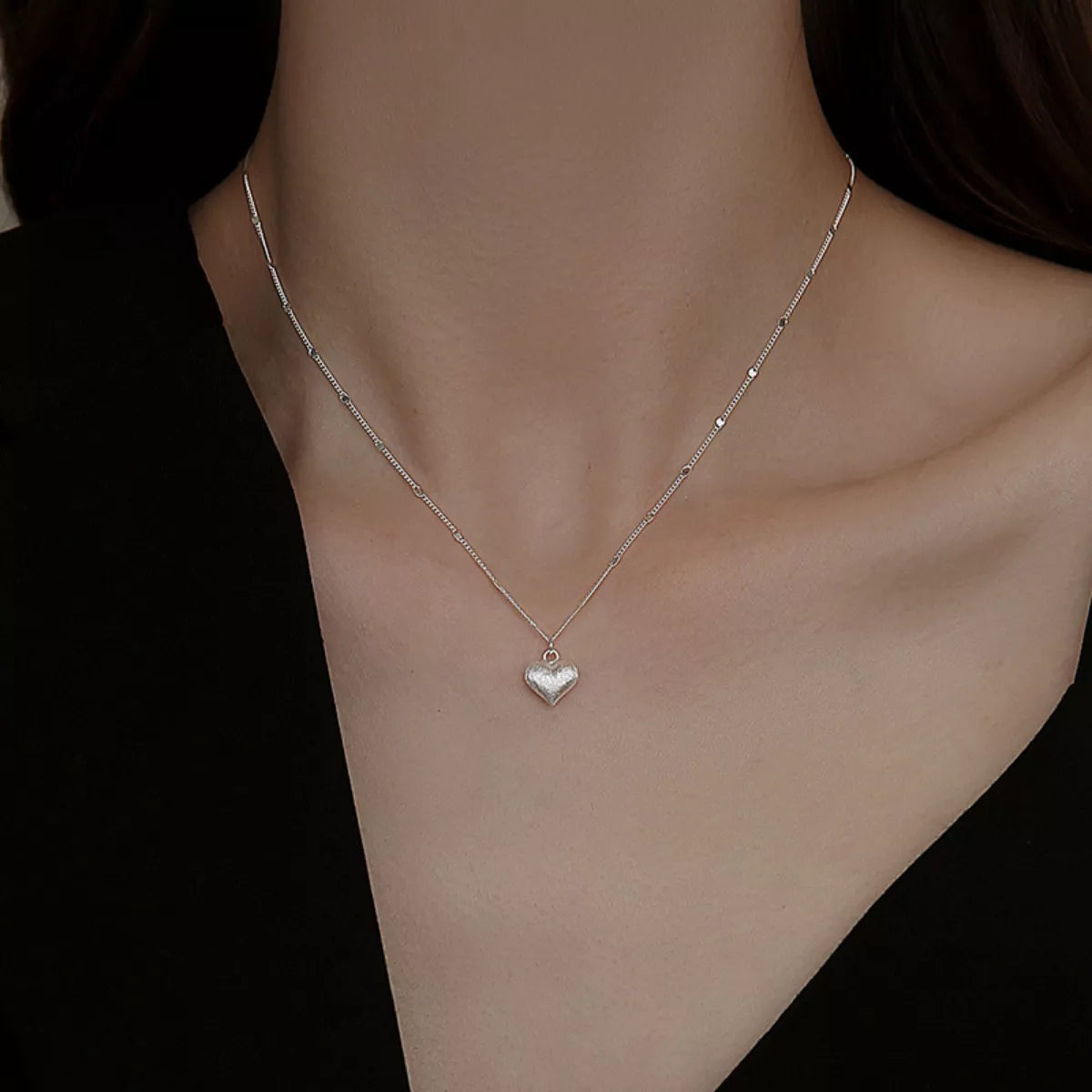 925 Sterling Silver Heart Necklace