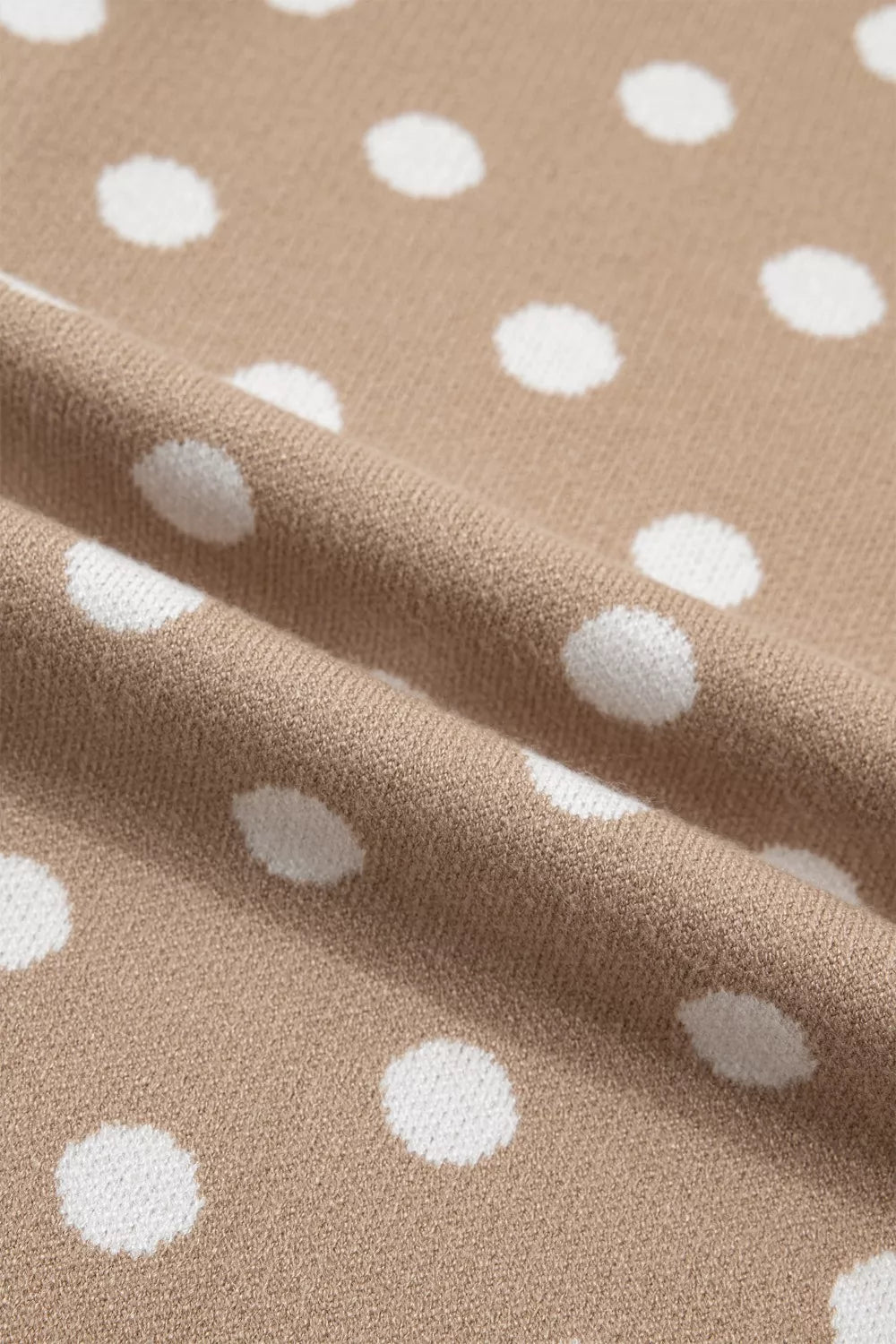 Polka Dot Short Sleeve Button Down Sweater Cardigan