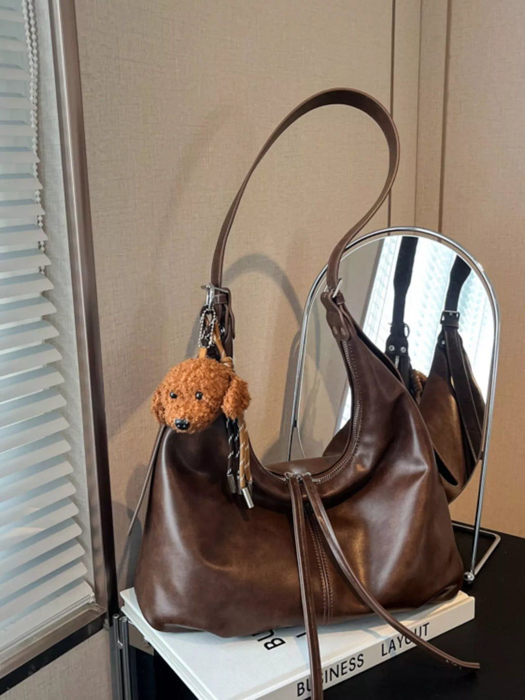 Vintage Style Leather Shoulder Bag