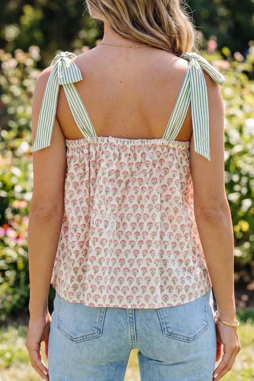 Floral Print Tie-Strap Cami