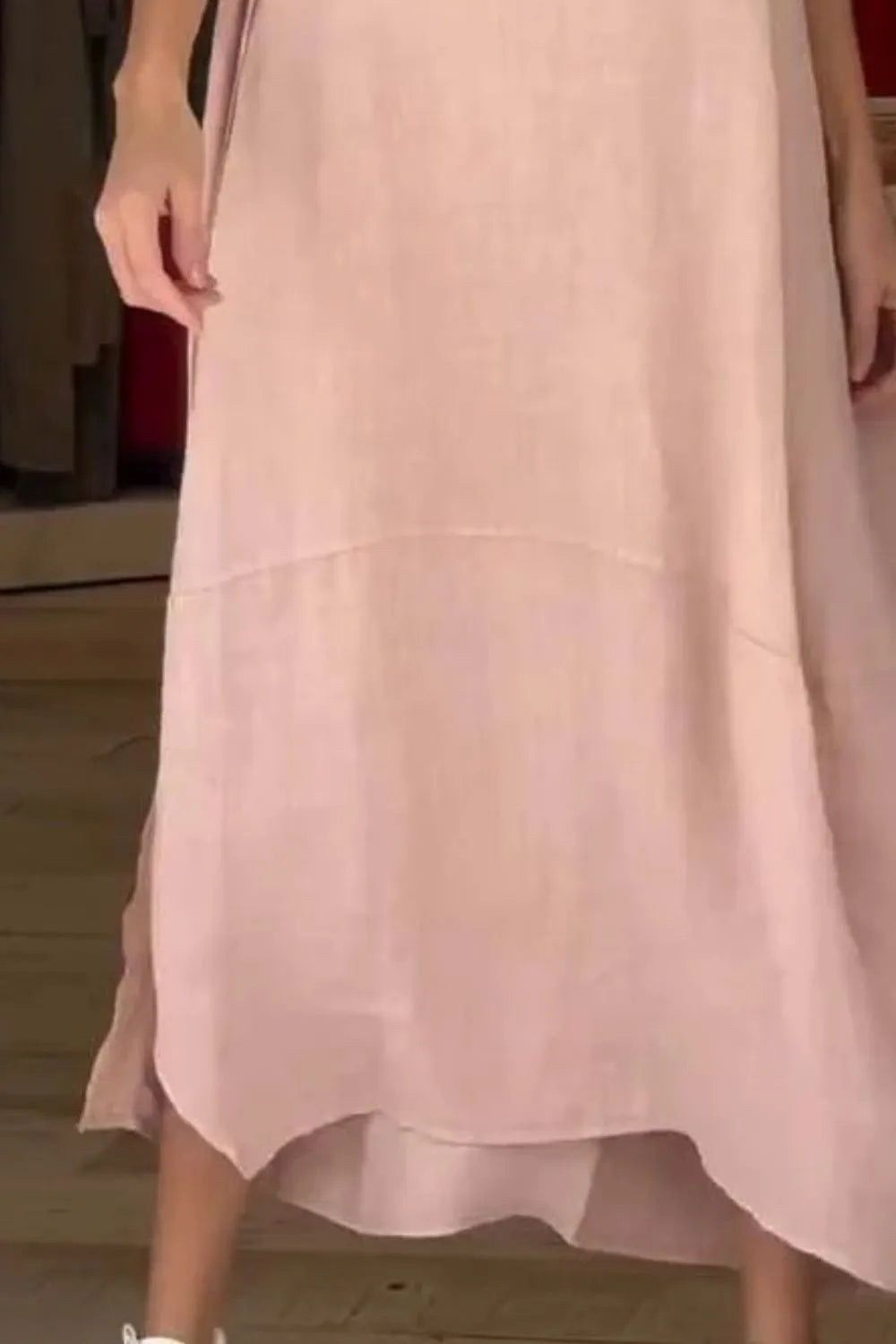 Full Size Relaxed Fit Short Sleeves Dress Plus Size