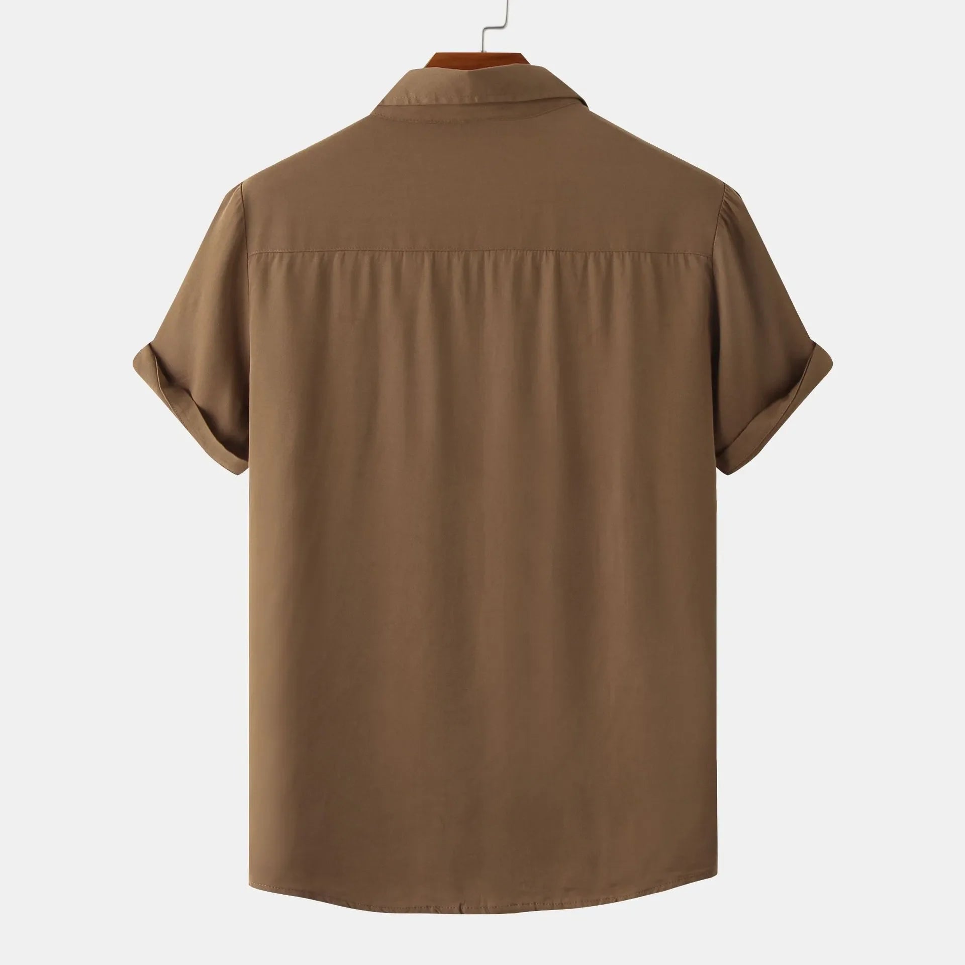 Men's Plus Size Casual Short Sleeve Button Down Shirt