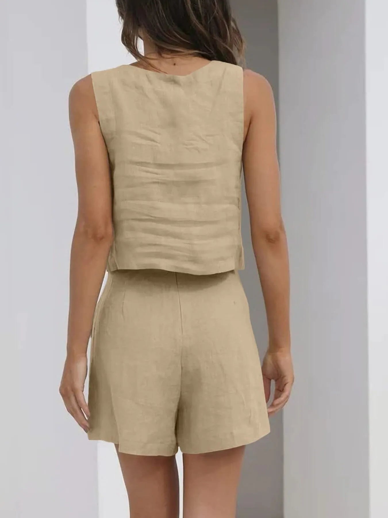 Square Neck Tank and Shorts Set