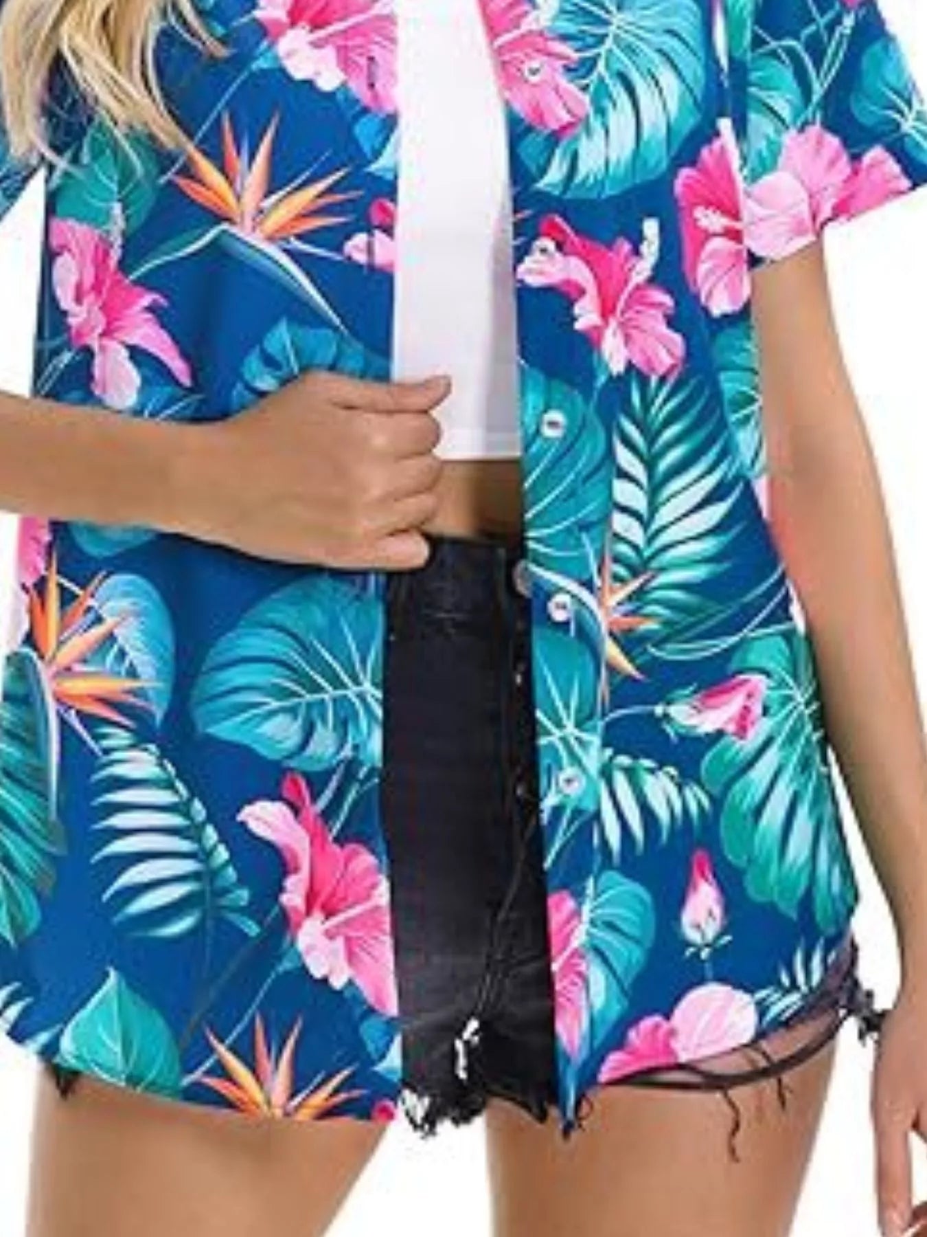 Plant Print Short Sleeve Shirt
