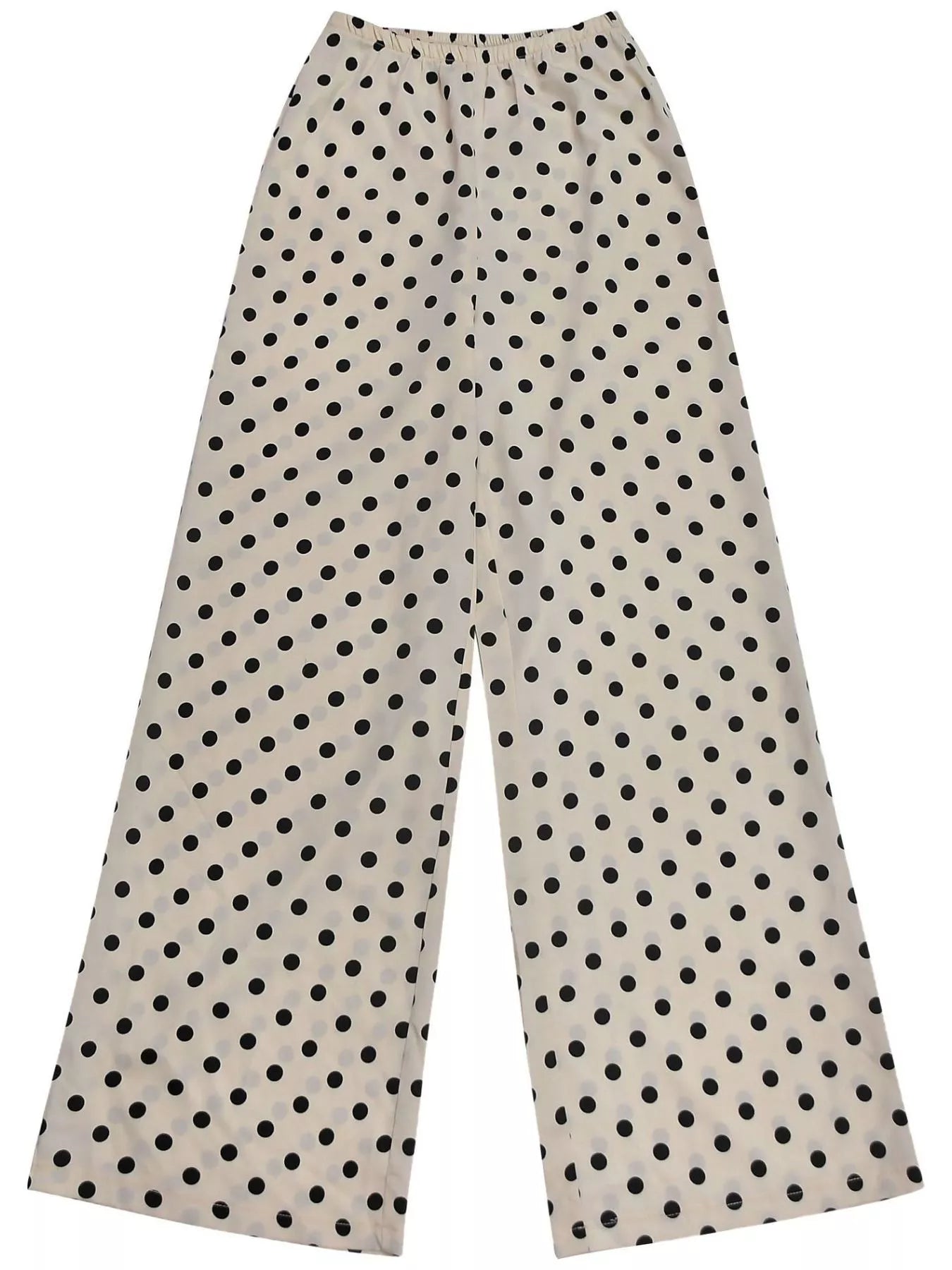 Polka Dot Halter Neck Cami and Fringe Trim Pants Set