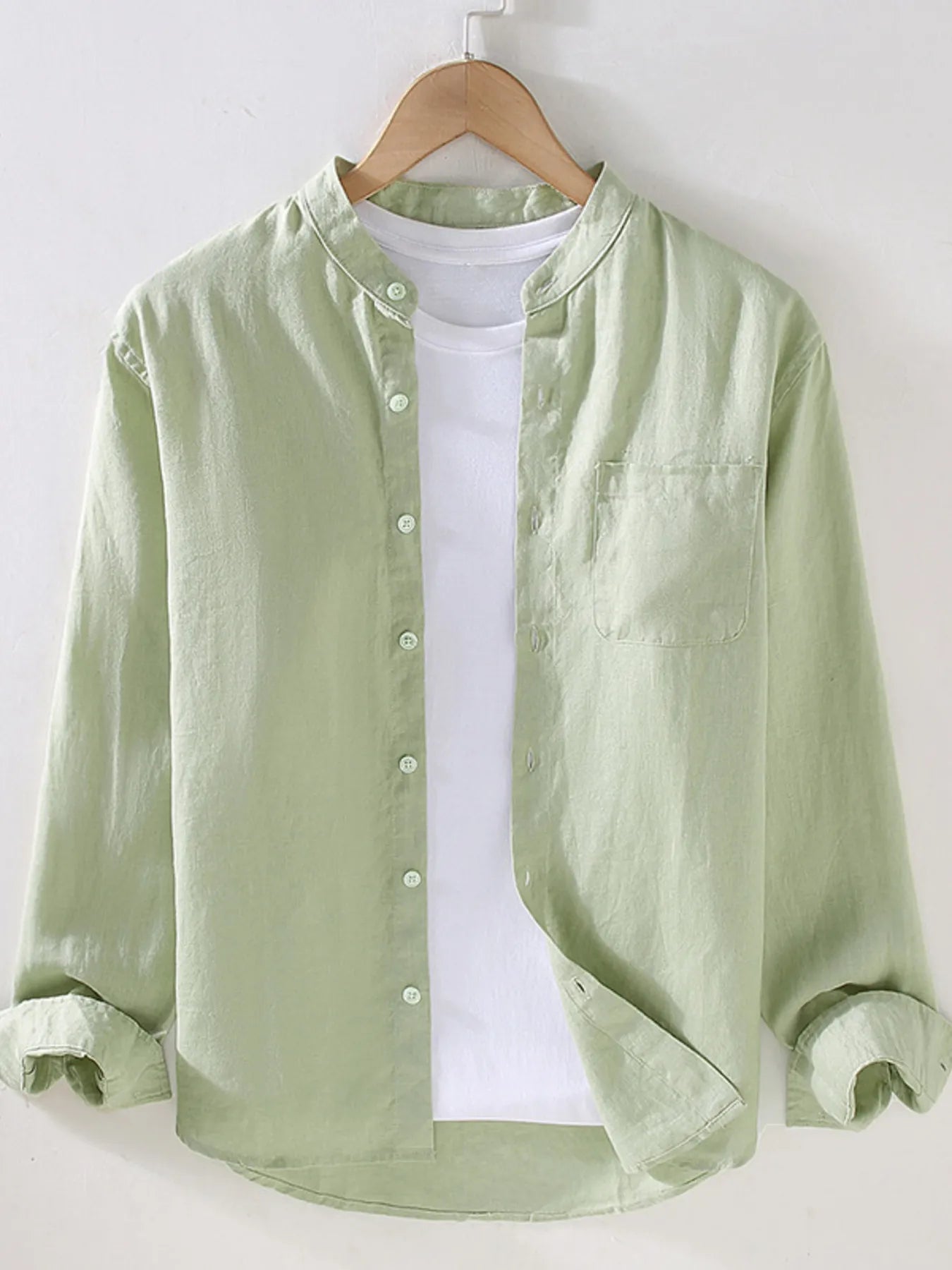 Men's Full Size Button Up Long Sleeve Shirt Plus Size