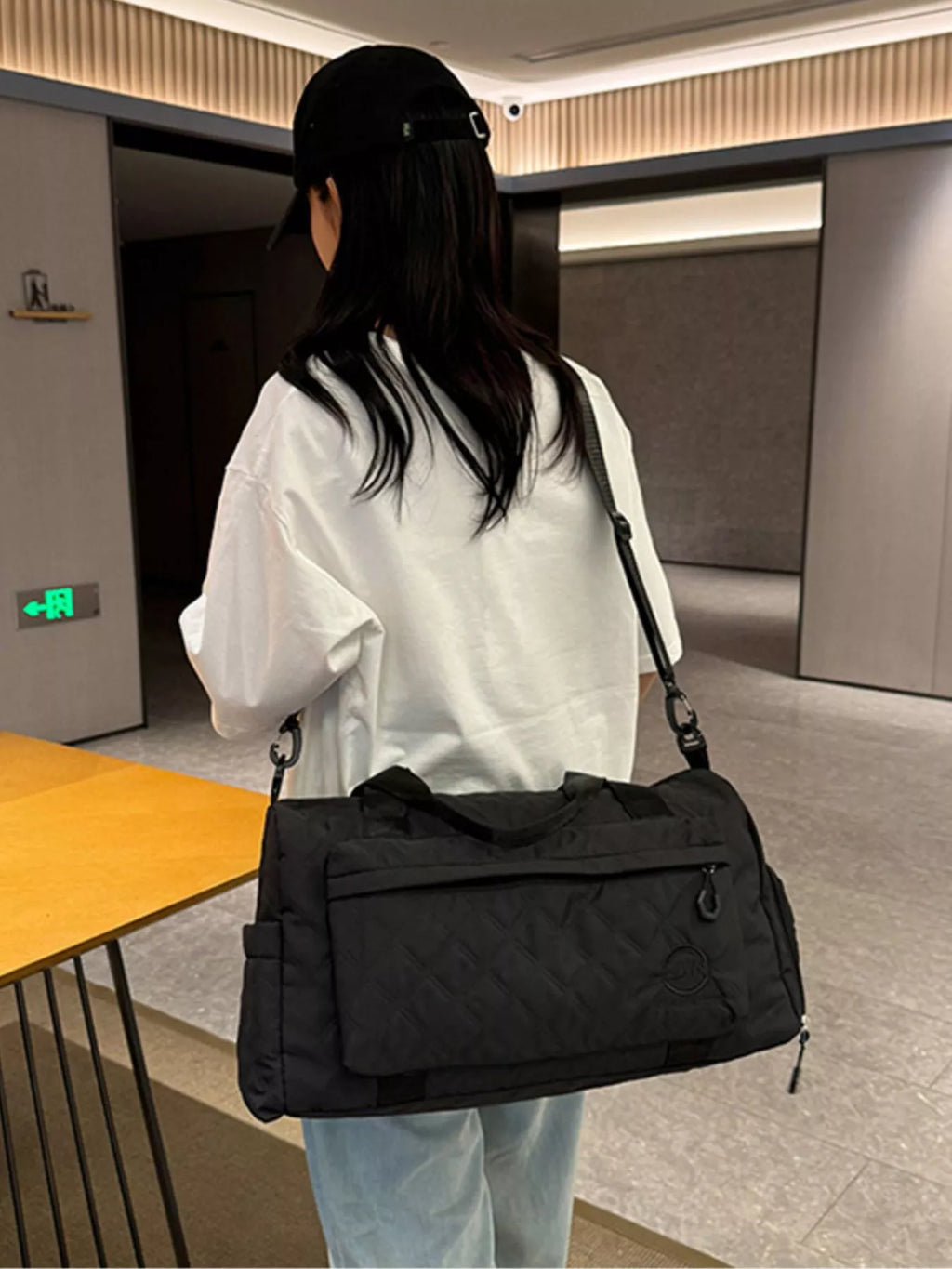 Quilted Oxford Cloth Travel Bag