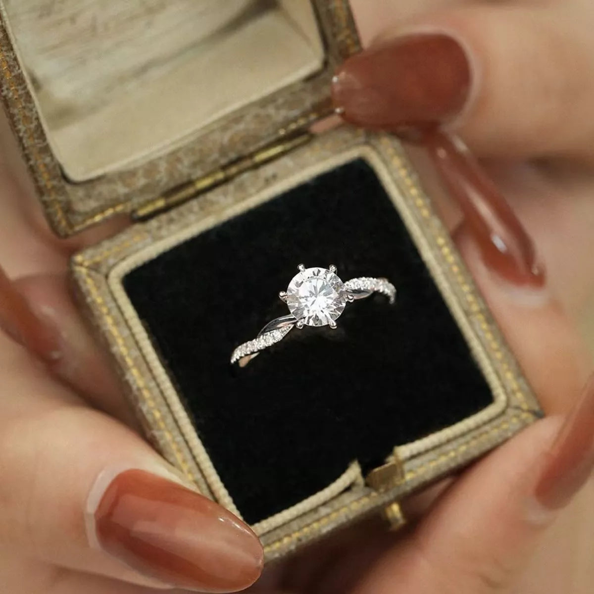 1 Carat 925 Sterling Silver Moissanite Ring