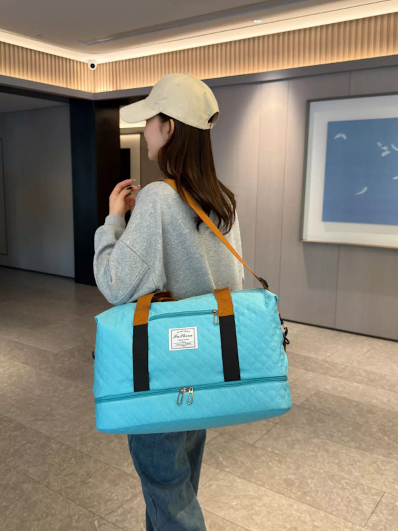 Quilted Travel Duffel Bag
