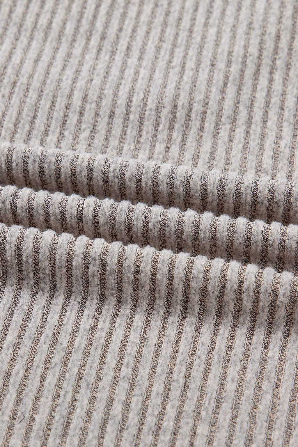 Bow Tie Back Ribbed Long Sleeve V-Neck Top