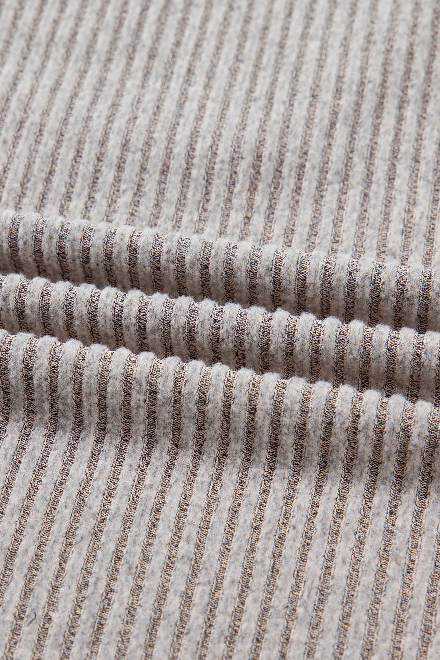 Bow Tie Back Ribbed Long Sleeve V-Neck Top