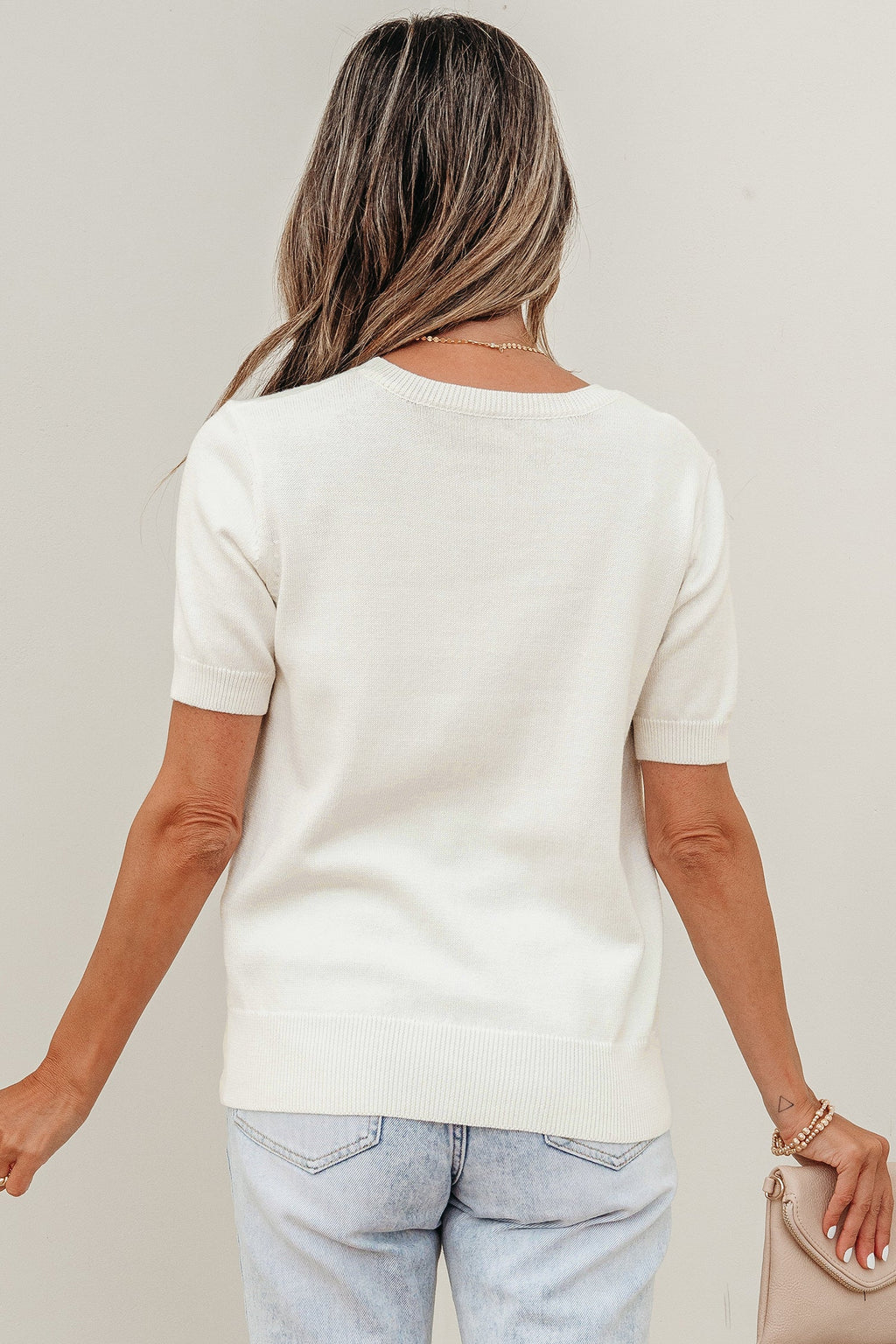 Western Horse Head Short Sleeve Sweater