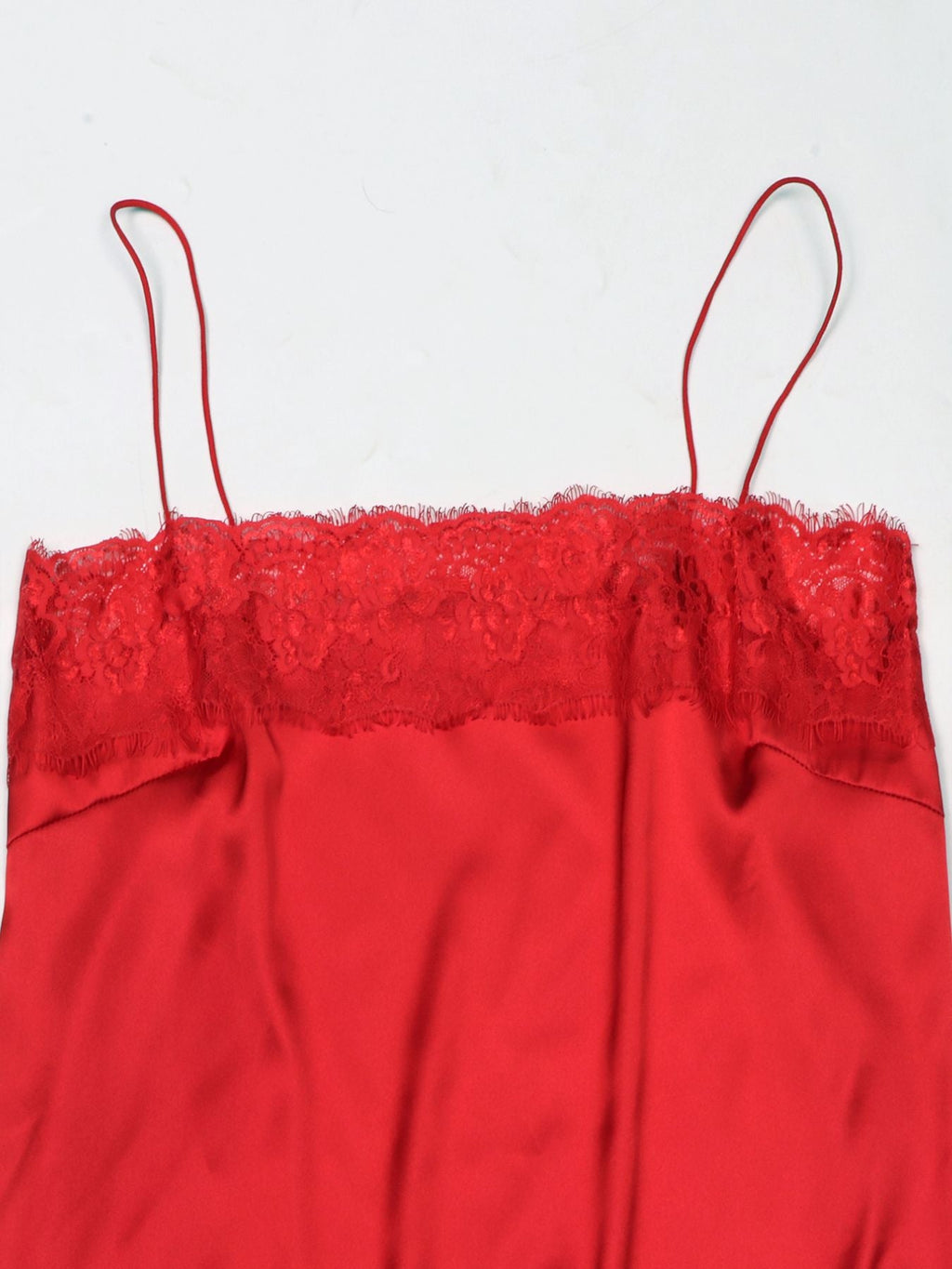 Lace Trimmed Satin Cami