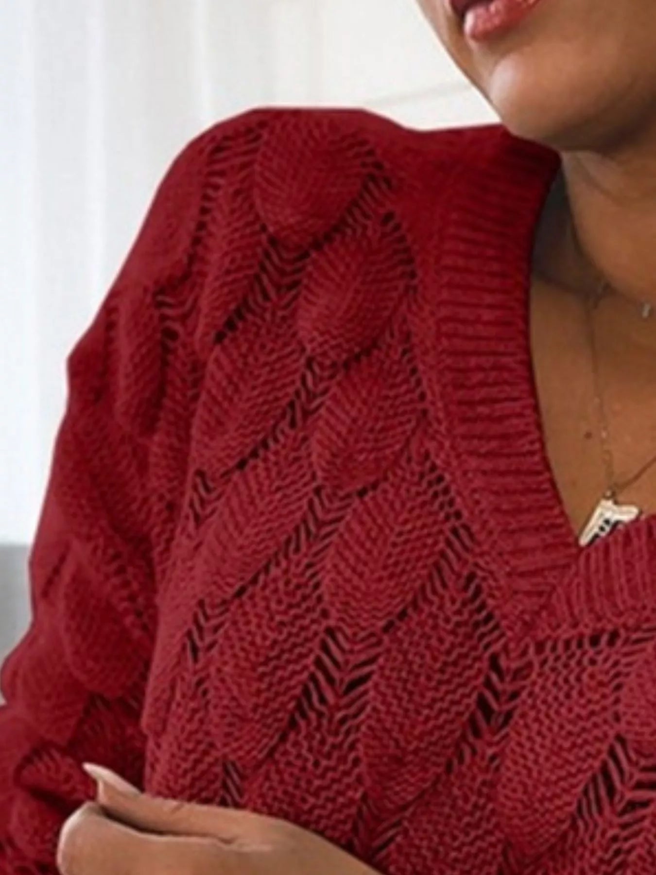 V-Neck Knitted Sweater